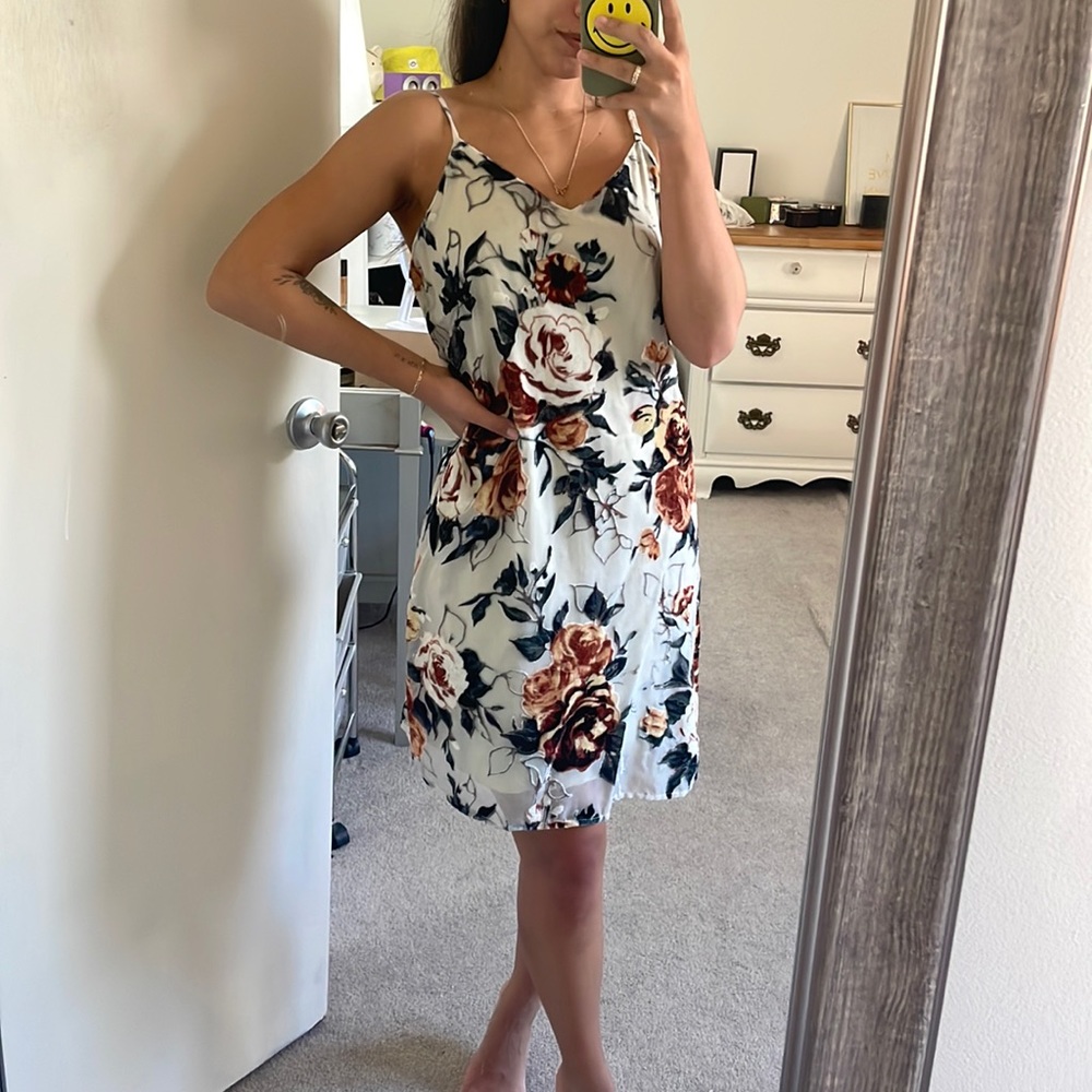 Floral shirt dress